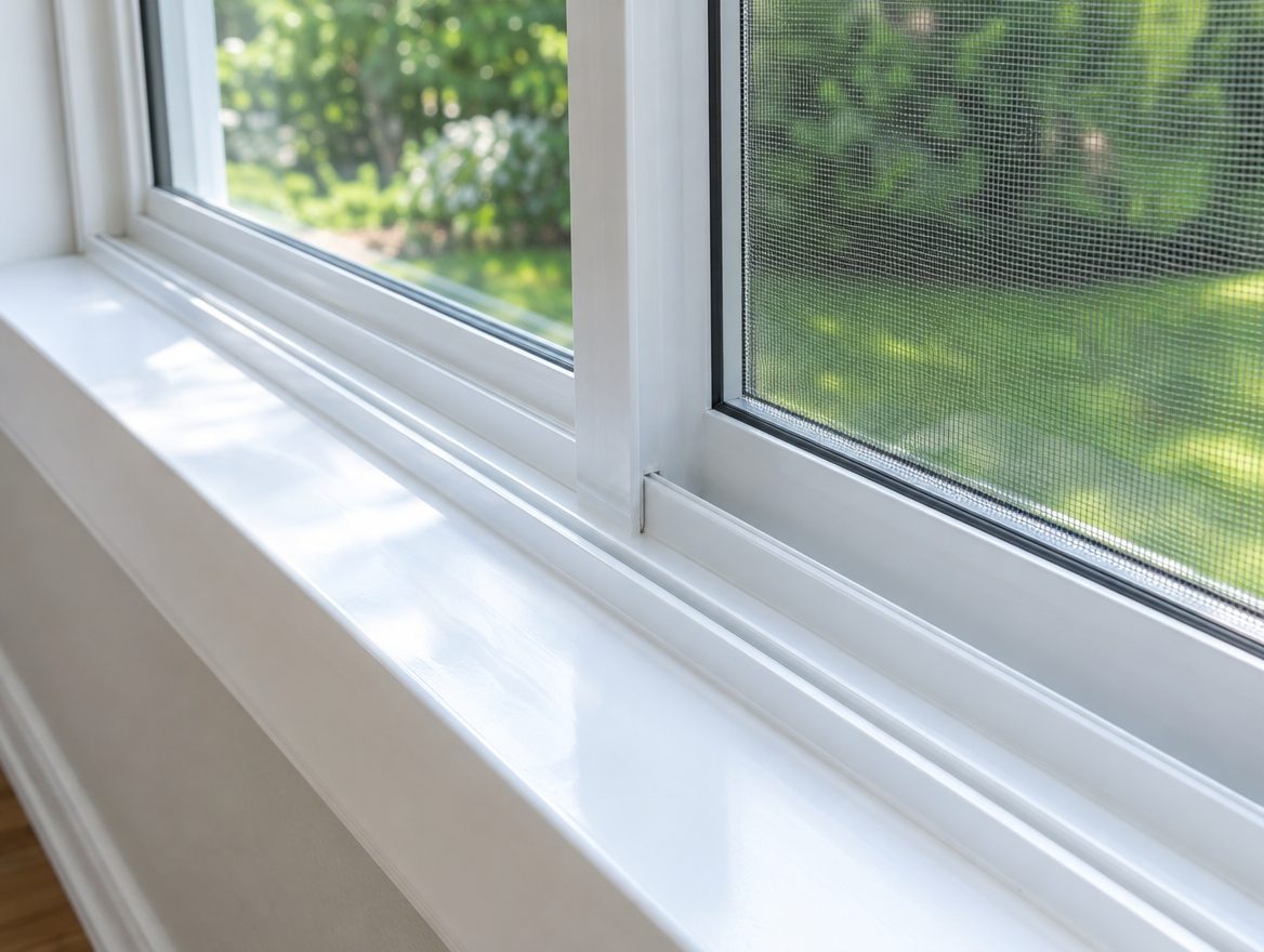 Window screen and track cleaning: spotless sill and track